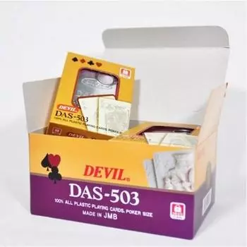 DEVIL Triple Security Can Professional Playing Trump Card Poker Size 6p Set DAS-503, популярная корейская игра