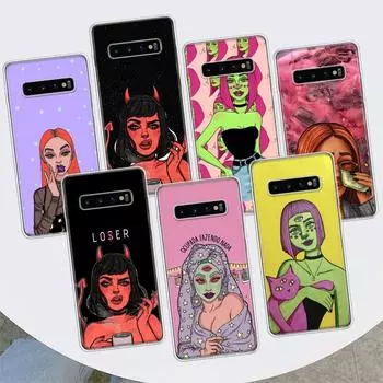 Devil Woman Sexy Girl Witch Phone Case For Samsung Galaxy M21 M12 M31S M32 M51 M52 Note 20 Ulte 10 Plus 9 8 J4 J6 + J8 M11 F52 F Samsung M11