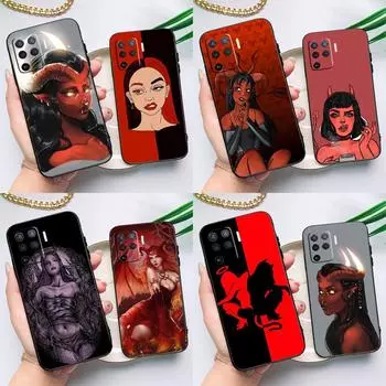 Devil Woman Sexy Girl Witch Phone Case For OPPO A15 A16 A5S A5 A9 A31 A53 A53S A52 A72 A83 A91 A93 A54 A74 A94 Cover OPPO A93
