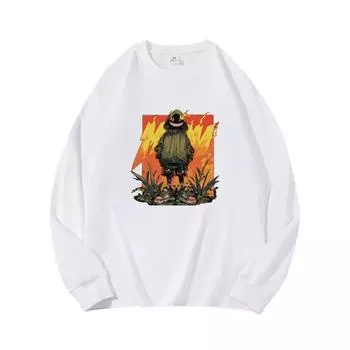 Devill Autumn Clothing Long Sleeved Pure Cotton New Men s and Women s Top, Spring Inner Layer, Basic Shirt, Round Neck Long Sleeved T-shirt M коричневый