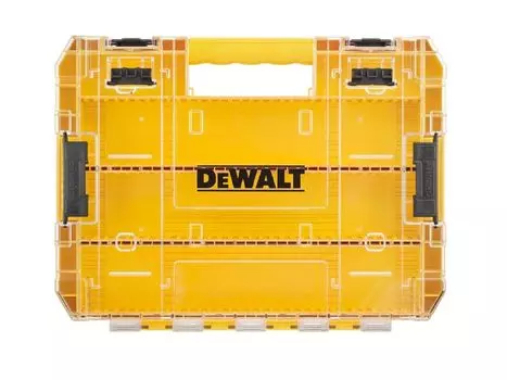 DEWALT Tough Case Organizer Ящик для инструментов Ящик для хранения инструментов Прозрачная крышка Съемный лоток Складное хранение Кейс для принадлежностей Винты Биты (большой)