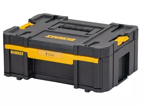 DEWALT TSTAK 1-уровневый ящик для инструментов, ящик для хранения инструментов, съемный ящик с крышкой, складной ящик DWST17803