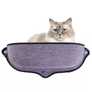 DEWEL Cat Cat Window Suction Cat Window Pet Присоска Тип Гамак для Кошачьего Окна Рама Сидение Окно Кошка Стресс Грузоподъемность Приблизительно Легко серый