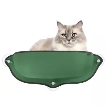 DEWEL Cat Cat Window Suction Cat Window Pet Присоска Тип Гамак для Кошачьего Окна Рама Сидение Окно Кошка Стресс Грузоподъемность Приблизительно Легко зелёный