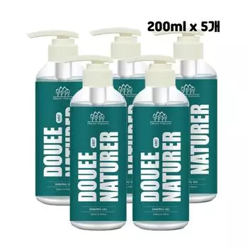 Dewey Nature shaving gel men s shaving, women s armpits, calves, body hair care, soft application, skin moisturizing, cooling effect, 200ml, 5 pieces