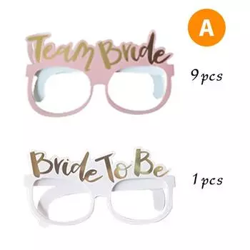 Девичник Бумажные Очки Розовое Золото Команда Невесты Белая Невеста На Свадьбу A