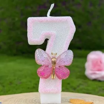 Девочка Смешные Свечи на День Рождения Детские Волшебные Цифровые Свечи Специальный Торт Розовое Украшение Свадебные Центральные Композиции Блестящая Свеча