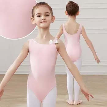 Девочки балетные купальники одежда балетный танцевальный боди детский танцевальный купальник конфетного цвета гимнастический костюм 110 height 95-105cm розовый