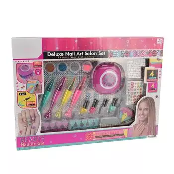 Девочки DIY нейл-арт игрушка набор с сушилкой наклейки бытовой безопасный интересный детский нейл-арт ручки полировка