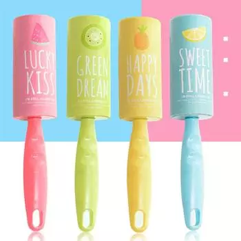 Девочки Липкие волосы-разрывающиеся Роликовые Фрукты Очистка Одежды Для Домашнего Отдыха Многофункциональные Чистящие Средства Для Постельного Белья Войлочный Роликовый Щетка Мода Уникальный Blue/Replacement core