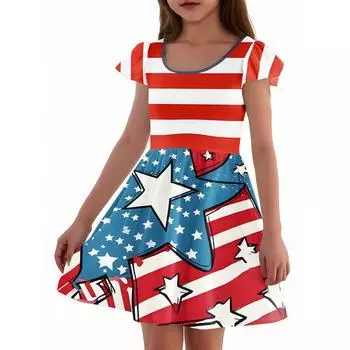 Девочки Платье с рукавами для малышей Платья Повседневные платья для вечеринок и школ Одежда для девочек 130 красный