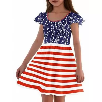 Девочки Платье с рукавами для малышей Платья Повседневные платья для вечеринок и школ Одежда для девочек 150