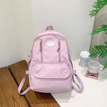 Девочки-подростки Желтый Красивый Большая вместимость Ин Меньшинство Простой Ученики средней школы Новое поступление Рюкзак в японском и корейском стиле Pink [counter quality]]
