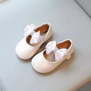 Девочки Шикарные Балетки для Свадебной Вечеринки Классические Простые Элегантные Детские Туфли для Платья с Кружевным Бантом Принцесса Милые Детские Мэри Джейн 21 розовый
