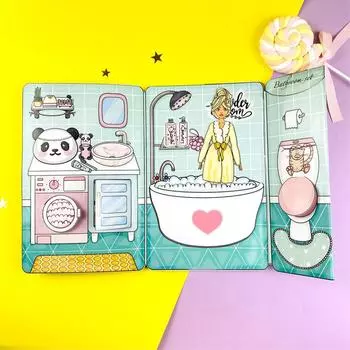 Девочки Тихая Книга Игрушка Бумажная Кукла Одевание Игра Книга Дети Diy Ручной Работы Наклейка Развивающие Игрушки Для Детей Подарки