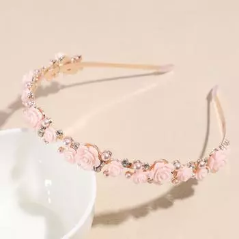 Девочки Жемчужный Цветок Повязки для Волос Металлические Нескользящие Повязки для Волос Наружу Универсальные Аксессуары для Волос Повседневные Аксессуары для Волос