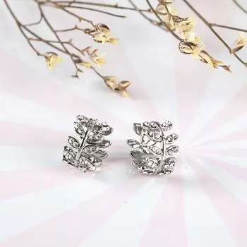 Девочки золотые стразы листья форма серьги серьги кольца ювелирные изделия кристалл золотой