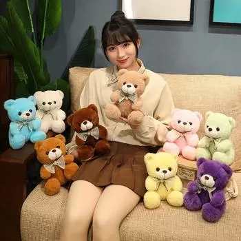 Девять цветов Медведь Плюшевые игрушки Мягкая игрушка Милый медведь Кукла Мальчики и девочки Подарок на День святого Валентина Детям Подарок на день рождения 20cm оранжевый