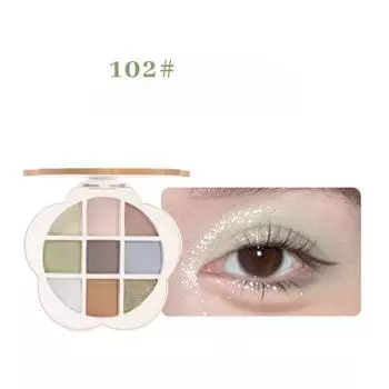 Девятицветная палитра теней для век Thrilling Flower Mist, осветляющая перламутровые матовые тени естественного цвета для весны и лета