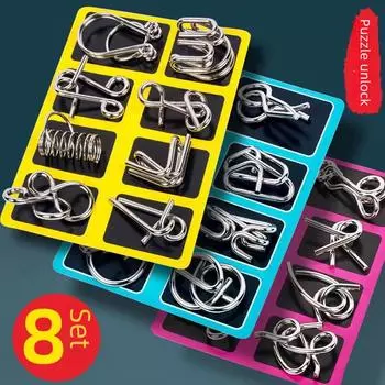 Девятизвенный замок Luban: Развивающая игрушка для взрослых, помогающая разблокировать замок Kongming и повысить интеллект детей