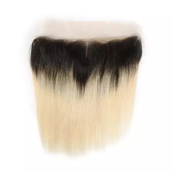 Девственные человеческие волосы 13x4 ombre светлые кружевные застежки 1b 613 прямые наращивание волос 100% необработанные девственные волосы кружевные передние застежки