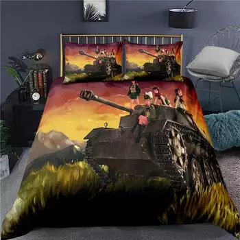 /Девушка и колесница, домашний текстиль, пододеяльник, наволочка, комплект из трех предметов UK Single 135 * 200cm two-piece set (90g)