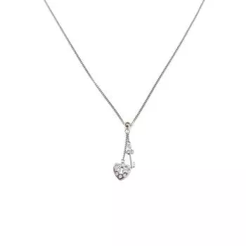 Девушка Милая Любовь Белый Бриллиантовый Замок Ожерелье В Форме Сердца Ключичная Цепочка Милый Темперамент