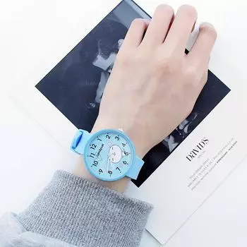 Девушка Мягкая Девушка Розовые Симпатичные Часы в стиле Харадзюку Девушка Ученица средней школы Простые часы розовый