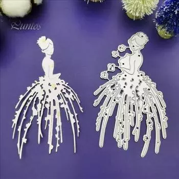 Девушка невеста резки штамп DIY ремесло Скрапбукинг тиснение бумаги альбом трафарет плесень