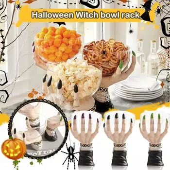 Девушка ручная закусочная миска стойка конфетная тарелка украшение на Хэллоуин креативная корзина для закусок конфетная миска One Size чёрный