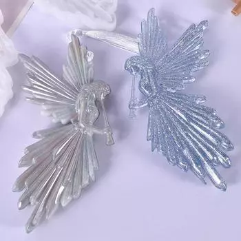 Девушка с флейтой, ангелом, зеркалом, блестящая силиконовая форма, сделай сам, форма для кристаллов из эпоксидной смолы 1