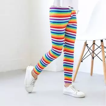 Девушка с радужными линиями и принтами, эластичные леггинсы для йоги, фитнес-бег, тренажерный зал, спортивные активные брюки 110 красный