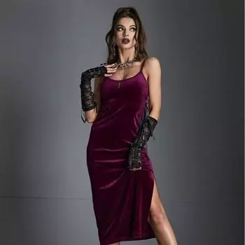 Девушка с тонкой талией, женские короткие платья, осеннее клетчатое платье с завязкой на шее, Spice Girl, сексуальная тонкая темная девушка, тонкая красная клетчатая полуюбка Diablo, женская S фиолетовый