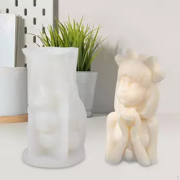 Девушка Свеча Плесень Смола DIY Элегантное Изготовление Силиконовой Скульптуры Ремесло Инструмент 3D