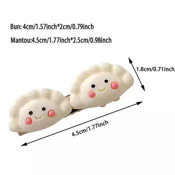 Девушка Женщины Жемчужная Шпилька Еда Булочка Пельмени Невидимка Заколка Для Волос Аксессуары