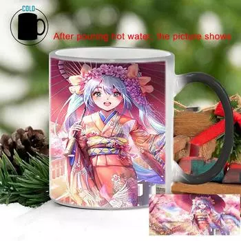 Девушка-зонтик кружка, меняющая цвет BSKT-032 керамическая чашка фарфоровые кружки бесплатная доставка сублимационные заготовки обесцвечивание кофейная чашка 350ml