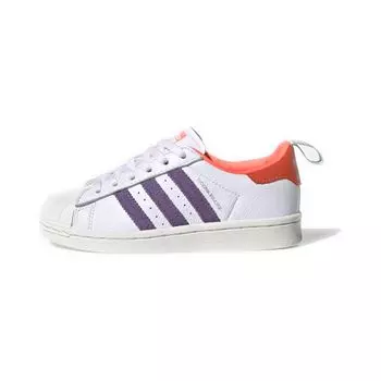 Девушки-суперзвезды Adidas потрясающие (PS) Детские кроссовки Cloud-White Icey-Pink Signal-Coral FW8112