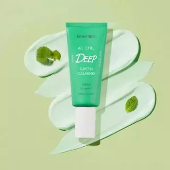DEWYTREE AC Control Deep Green Calming Cream, Увлажнение, Kbeauty, Корейская косметика, образец