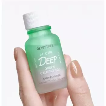 DEWYTREE AC CTRL Deep Green Calming SOS spot powder 21g, Kbeauty, корейская косметика,пробник
