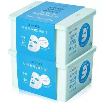 Dewytree Mask Pack Косметический бальзам 30 листов/60 листов Pick&Quick Removable Mask Moisture Pack 1 упаковка в день, 30 штук, 2 штуки