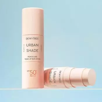 DEWYTREE Солнцезащитный карандаш Urban Shade Peach Like Tone Up 13 г SPF50+ PA++++, Увлажнение, Kbeauty, Корейская косметика, образец