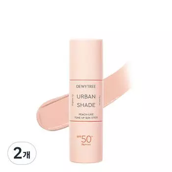 DEWYTREE Солнцезащитный карандаш Urban Shade Peach Like Tone Up SPF50 PA++++, 13 г, 2 шт.