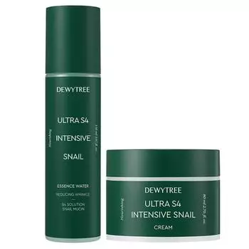 DEWYTREE Ultra S4 Intensive Snail Cream 80ml + Essence Water 150ml Set, 1 set