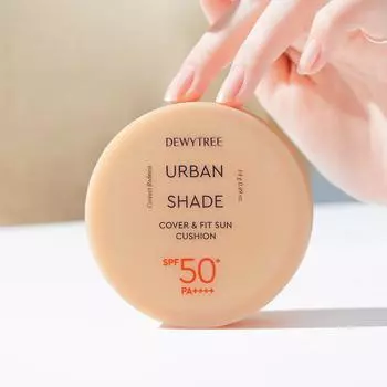 DEWYTREE Urban Shade Cover & Fit Sun Cushion 14g SPF50+ PA++++, Увлажнение, Kbeauty, Корейская косметика, образец