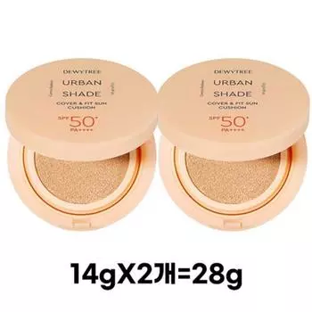 Dewytree Urban Shade Cover & Fit Sun Cushion SPF50+ PA++++, 28g, 2 pieces