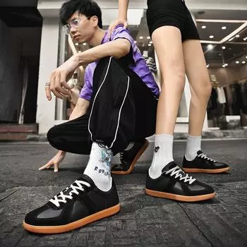 Dexun shoes 2024 autumn new trendy retro casual shoes platform sports white shoes casual board shoes men s shoes 39