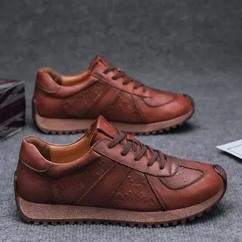 Dexun shoes fashionable summer platform single shoes leather surface waterproof, non-slip and wear-resistant trend advanced Korean version of Forrest 39 коричневый