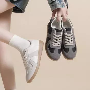 Dexun Shoes Мужская ретро классическая спортивная обувь Парная обувь Женская обувь Повседневная универсальная белая обувь 35 бежевый