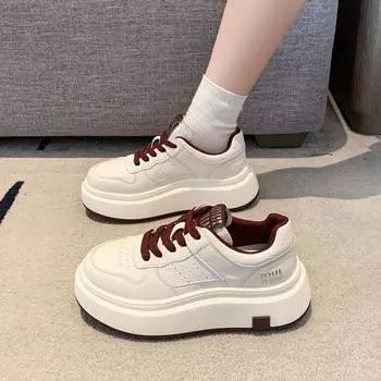 Обувь Dexun на платформе, белые туфли, женская, 2024 года, новая универсальная спортивная и любительская обувь, усиливающая шнуровку, легкая обувь для серфинга на шнуровке 35