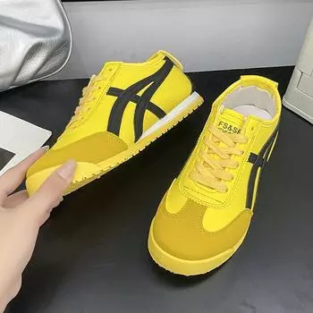 Dexun Shoes Женская обувь Дышащая обувь на плоской подошве Ленивая супер мягкая повседневная модная спортивная обувь 35 жёлтый